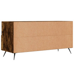 Meuble TV chêne fumé 102x36x50 cm bois d'ingénierie