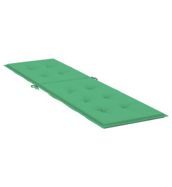 Coussin de chaise de terrasse vert (75+105)x50x3 cm