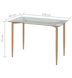 Table de salle à manger 118 x 68 x 75 cm