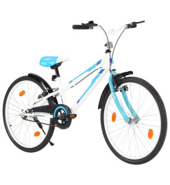 Vélo pour enfants 24 pouces Bleu et blanc