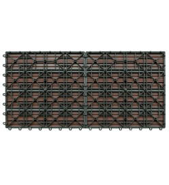 Carreaux de terrasse 6 pcs WPC 60x30 cm 1,08 m² Marron