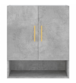 Armoire murale gris béton 60x31x70 cm bois d'ingénierie