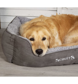 Scruffs Lit à boîte pour chien Cosy Gris L