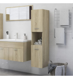 Armoire de salle de bain Chêne sonoma 30x30x130 cm Aggloméré