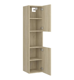 Armoire de salle de bain Chêne sonoma 30x30x130 cm Aggloméré