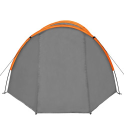 Tente de camping pour 4 personnes gris et orange