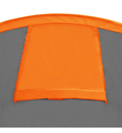 Tente de camping pour 4 personnes gris et orange