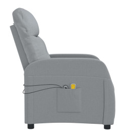 Fauteuil électrique de massage Gris clair Tissu