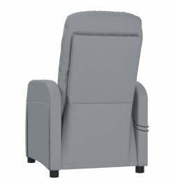 Fauteuil électrique de massage Gris clair Tissu