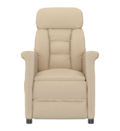 Fauteuil inclinable Crème Similicuir daim