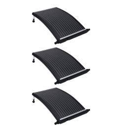 Panneaux de chauffage solaire de piscine courbés 3 pcs 110x65cm