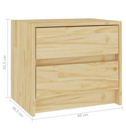 Table de chevet 40x30,5x35,5 cm bois de pin solide