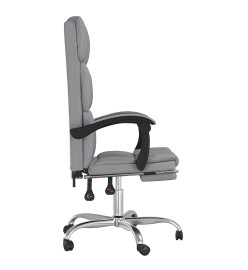 Fauteuil inclinable de bureau Gris clair Tissu