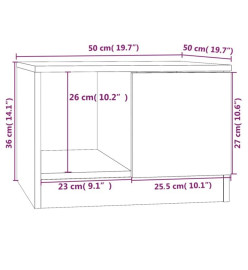 Table basse Chêne sonoma 50x50x36 cm Bois d'ingénierie