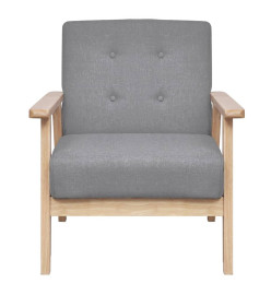 Fauteuil Gris clair Tissu