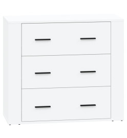 Buffets 2 pcs blanc bois d'ingénierie