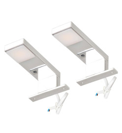 Spots vers le bas pour miroir 2 pcs 2 W Blanc chaud