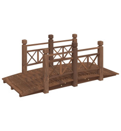 Pont de jardin avec garde-corps 150x67x56cm bois massif épicéa