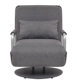 Fauteuil pivotant et canapé-lit Gris foncé Tissu