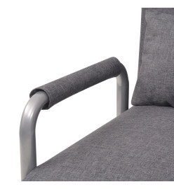 Fauteuil pivotant et canapé-lit Gris foncé Tissu