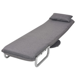 Fauteuil pivotant et canapé-lit Gris foncé Tissu