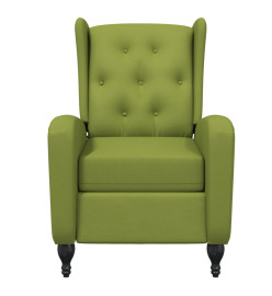 Fauteuil de massage inclinable vert clair velours