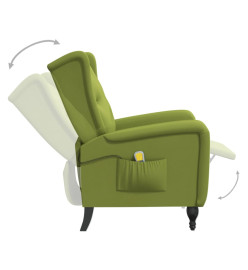 Fauteuil de massage inclinable vert clair velours