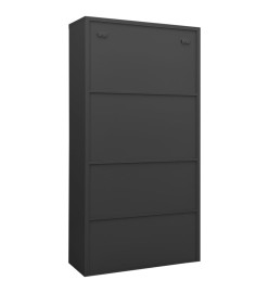 Armoire de bureau Anthracite 90x40x180 cm Acier