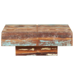 Table basse 80x80x28 cm Bois de récupération massif