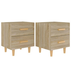 Tables de chevet 2 pcs Chêne sonoma 40x35x47,5 cm