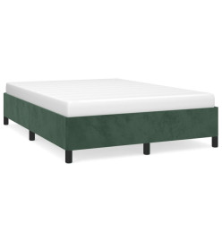 Cadre de lit Vert foncé 140x200 cm Velours