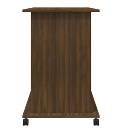 Bureau d'ordinateur Chêne marron 80x50x75 cm Bois d'ingénierie