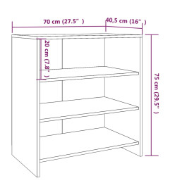 Buffets 2 pcs Blanc brillant Bois d'ingénierie