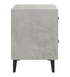 Table de chevet Gris béton 40x35x47,5 cm