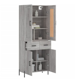 Buffet haut Sonoma gris 69,5x34x180 cm Bois d'ingénierie