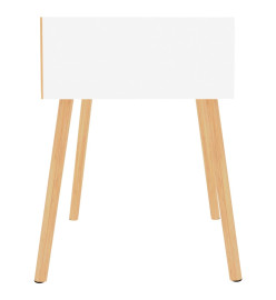 Tables de chevet 2 pcs Blanc 40x40x56 cm Aggloméré