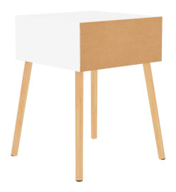 Tables de chevet 2 pcs Blanc 40x40x56 cm Aggloméré