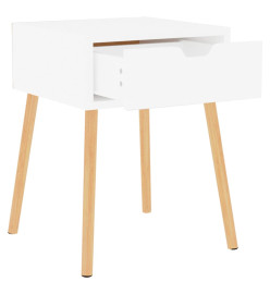 Tables de chevet 2 pcs Blanc 40x40x56 cm Aggloméré