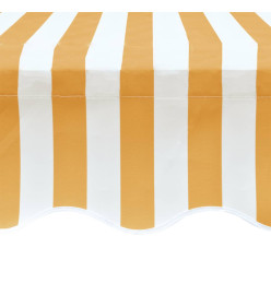 Tissu d'auvent Jaune tournesol/blanc 6 x 3 m (cadre non inclus)