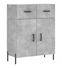 Buffet haut Gris béton 69,5x34x180 cm Bois d'ingénierie