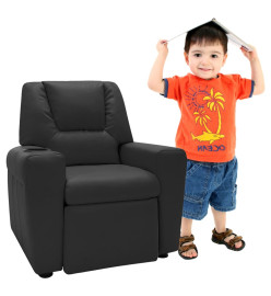 Fauteuil inclinable enfants Similicuir Noir