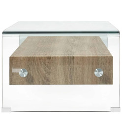 Table basse Clair 98 x 45 x 31 cm Verre trempé