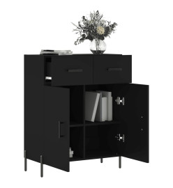 Buffet noir 69,5x34x90 cm bois d'ingénierie