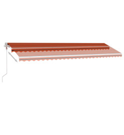 Auvent automatique sur pied 600x300 cm Orange/marron