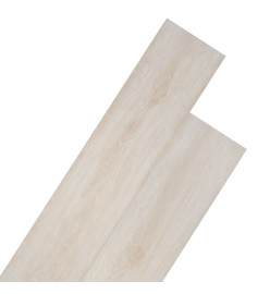 Planches de plancher PVC autoadhésif 2,51 m² 2 mm Blanc chêne