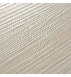 Planches de plancher PVC autoadhésif 2,51 m² 2 mm Blanc chêne