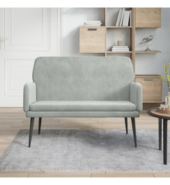 Banc Gris clair 108x79x79 cm Velours