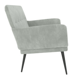 Banc Gris clair 108x79x79 cm Velours