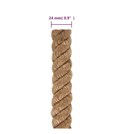 Corde de jute 25 m de long 24 mm d'épaisseur