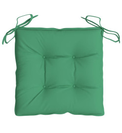 Coussins de chaise 4 pcs 40x40x7 cm tissu oxford vert